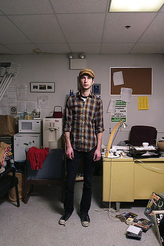 Jason (At Work Series), 2007, Dye Coupier Print by Manuel Dominguez Jr., currently on view at the Central Library